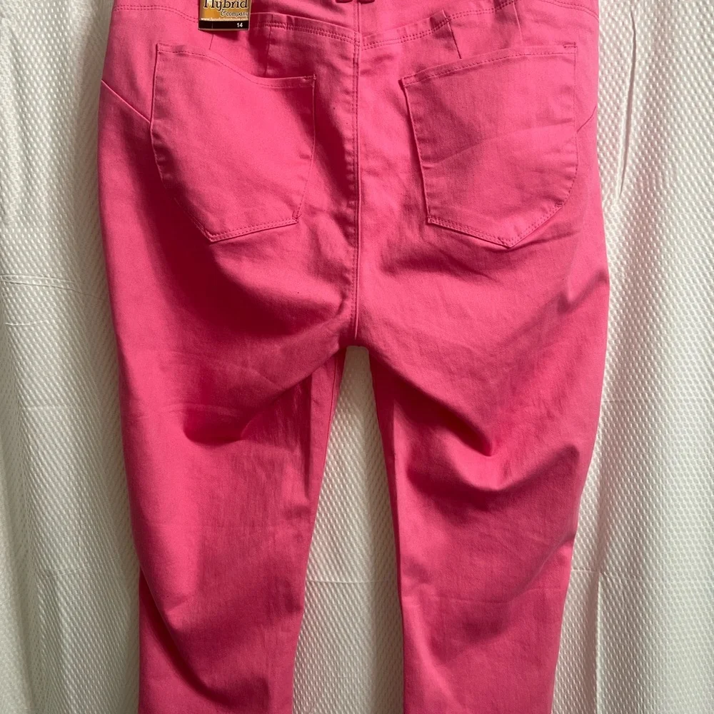 Hybrid & Company Hot Pink Straight Leg Jeans - Picture 4 of 4